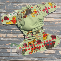 Zombie Pooh Panel Hybrid Fitted Cloth Diaper - Made to Order