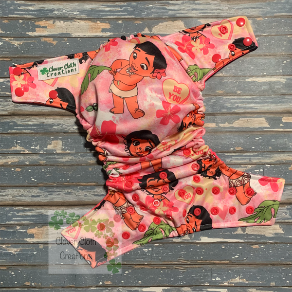 Be Mine Moana Cloth Diaper - Made to Order
