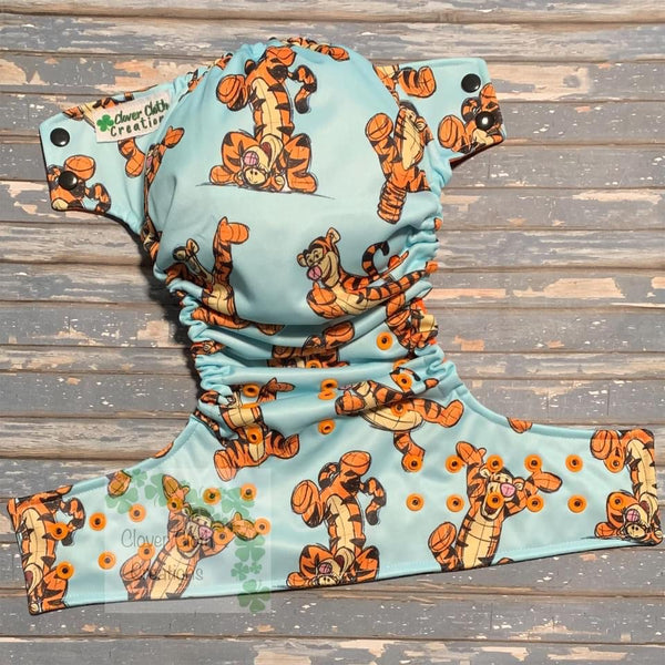 Tigger Tossed Cloth Diaper - Made to Order