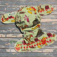 Zombie Pooh Hybrid Fitted Cloth Diaper - Made to Order