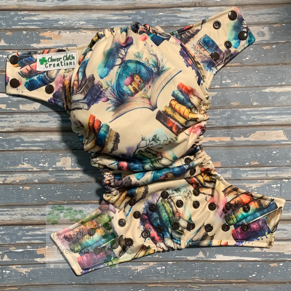 Watercolor Books Cloth Diaper - Made to Order