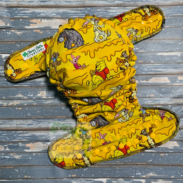 Honey Friends Hybrid Fitted Cloth Diaper - Made to Order
