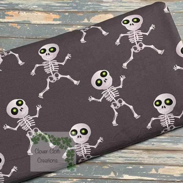 Dancing Skeletons Fitted Cloth Diaper - Made to Order