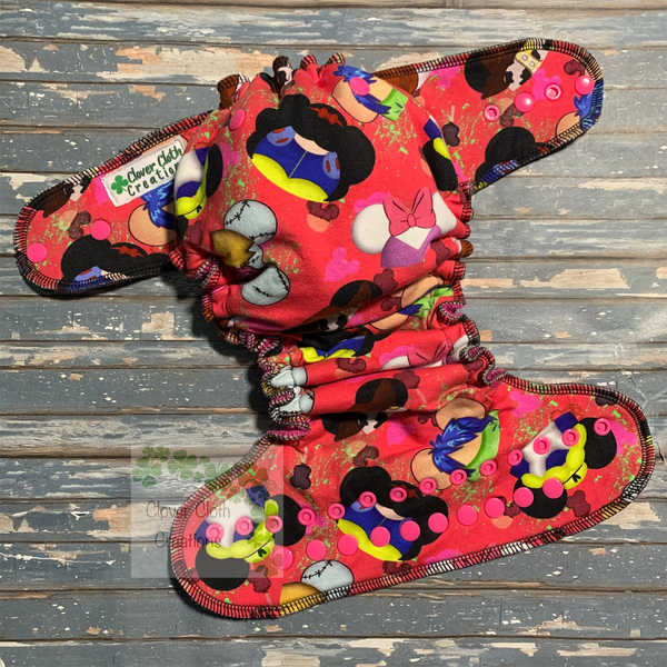 Pink Hats Hybrid Fitted Cloth Diaper - Made to Order