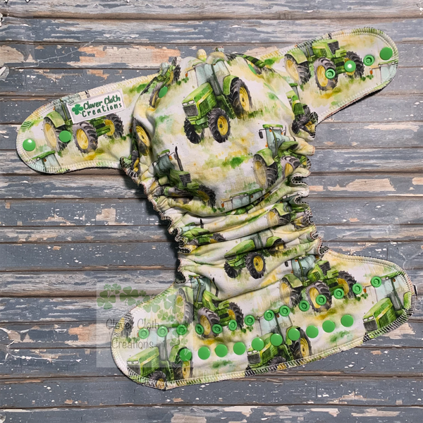 Tractors Hybrid Fitted Cloth Diaper - Made to Order