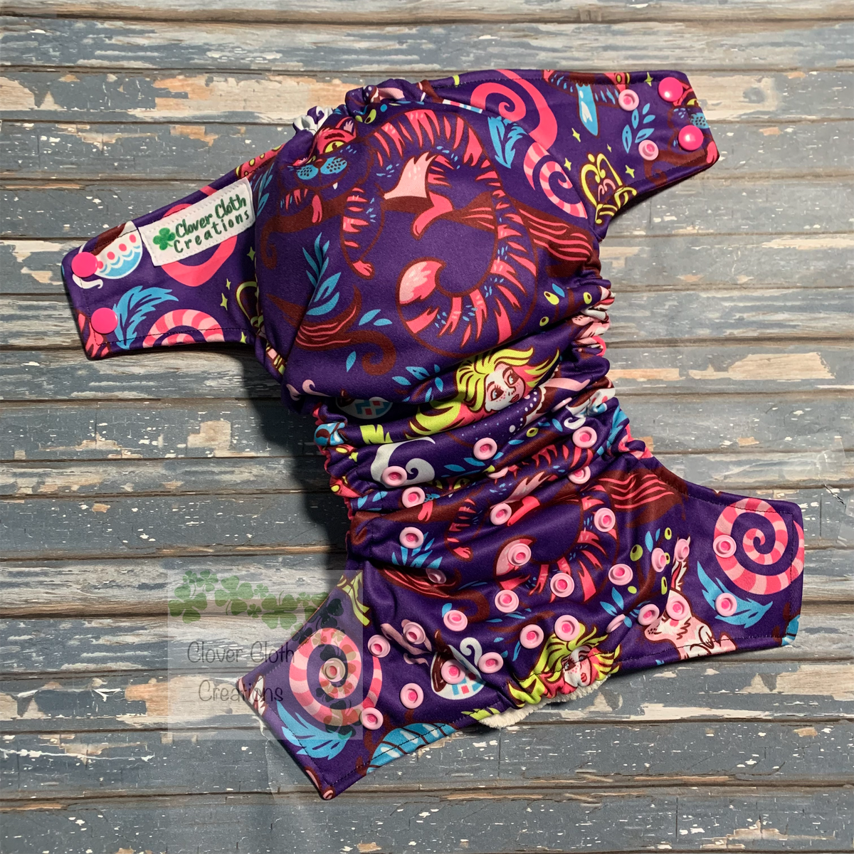 Cartoon Alice Cloth Diaper - Made to Order – Clover Cloth Creations