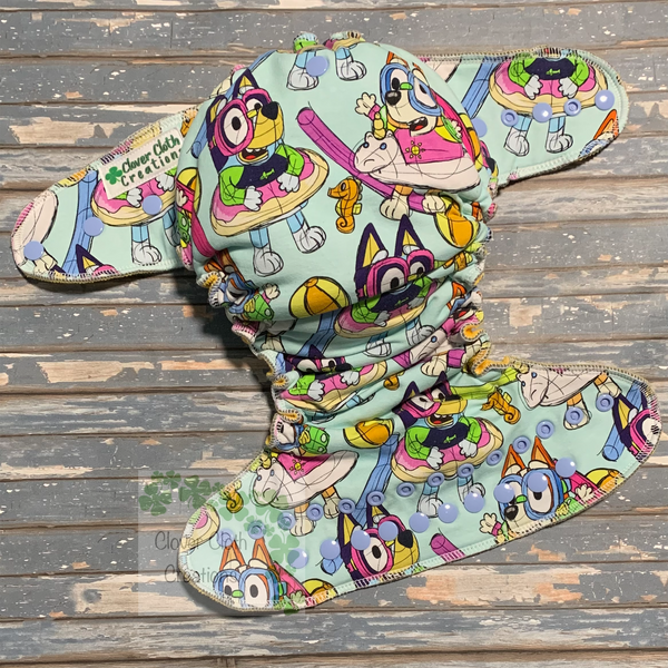 Pool Days Hybrid Fitted Cloth Diaper - Made to Order
