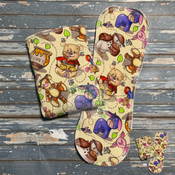 Cartoon Pooh - Newborn Preflat - 2 Layer - Ready to Ship