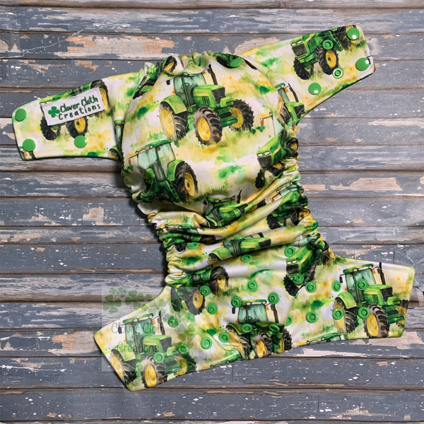 Tractor Cloth Diaper - Made to Order