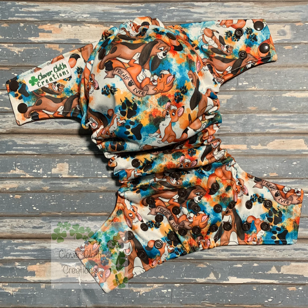 Fox and Hound Cloth Diaper - Made to Order