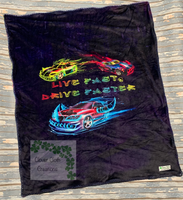 Fast Cars Toddler Blanket - Ready to Ship
