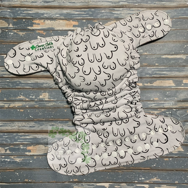Boobies Fitted Cloth Diaper - Made to Order