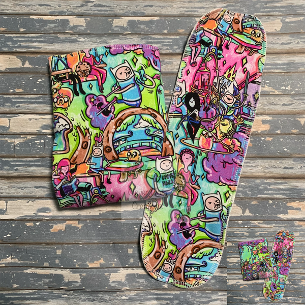 Neon Adventure Time Preflat - OS - 2 Layer - Ready to Ship