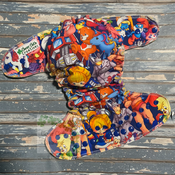 80’s Nostalgia Hybrid Fitted Cloth Diaper - Made to Order