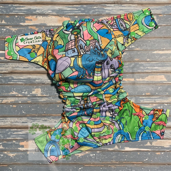 Oh the Places Cloth Diaper - Made to Order