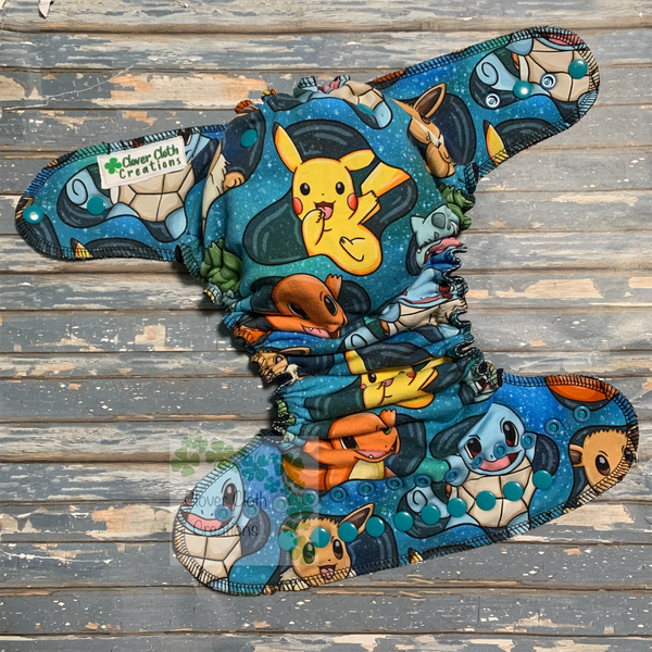 Poke Blobs Fitted Cloth Diaper - Made to Order