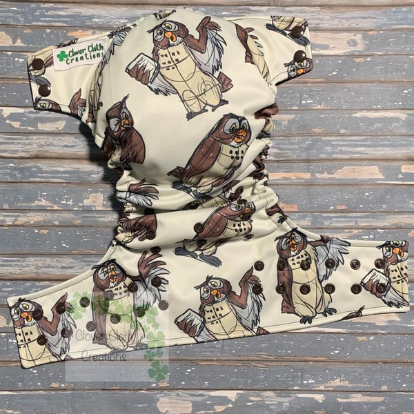Owl Tossed Cloth Diaper - Made to Order