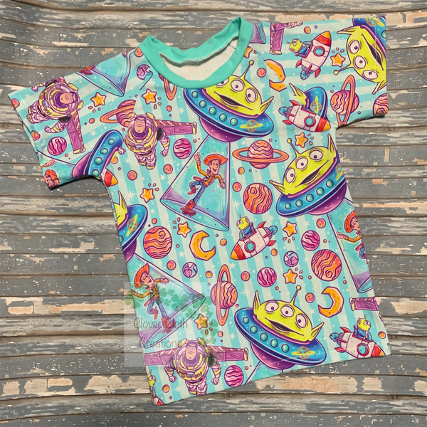 Toy Story Stripe Raglan - Size 6 - Ready to Ship