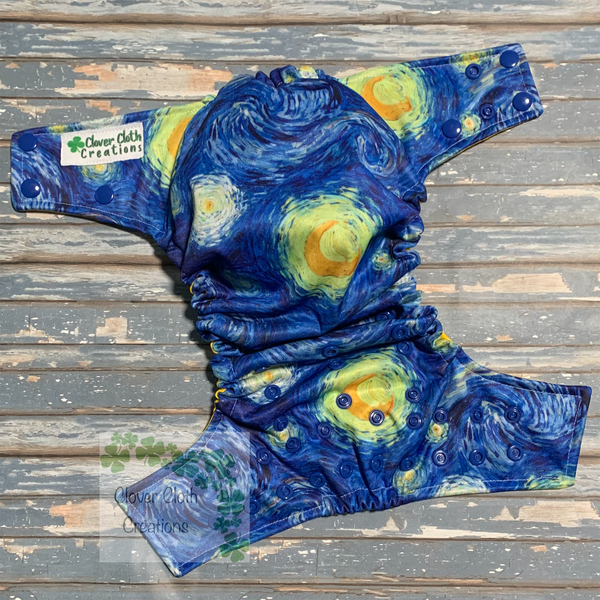 Starry Night Cloth Diaper - Made to Order