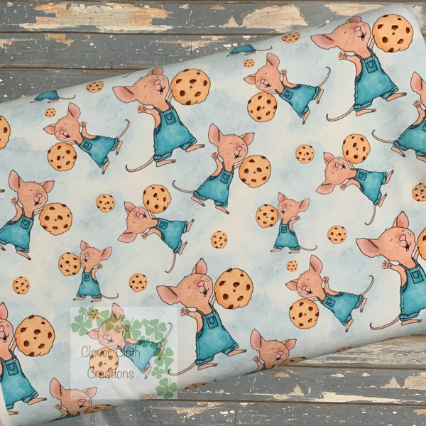 Mouse Cookie Fitted Cloth Diaper - Made to Order