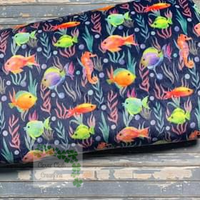 Coral Fish Minky Hybrid Fitted Cloth Diaper - Made to Order