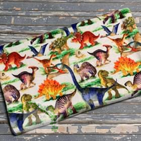 Dinosaurs Minky Hybrid Fitted Cloth Diaper - Made to Order
