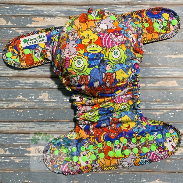 Crayon Kids Stacked Fitted Cloth Diaper - Made to Order