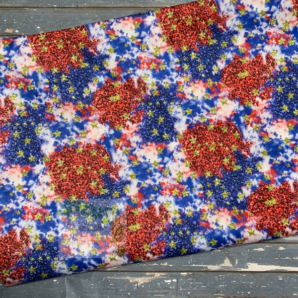 Red, White, and Blue Glitter Cloth Diaper - Made to Order