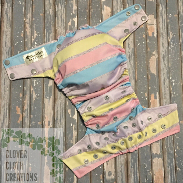 Pastel Stripes Cloth Diaper - Made to Order