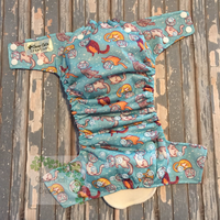 Deep Sea Cats Cloth Diaper - Made to Order