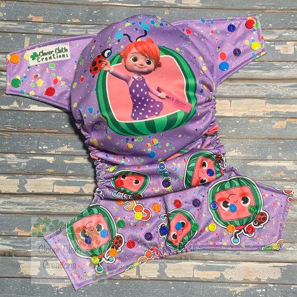 YoYo Cocomelon Cloth Diaper - Made to Order