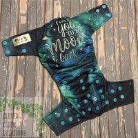 I Love You to the Moon & Back Cloth Diaper - Made to Order