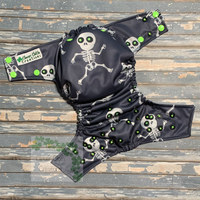 Dancing Skeletons Cloth Diaper - Made to Order