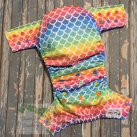 Rainbow Mermaid Scales Cloth Diaper - Made to Order