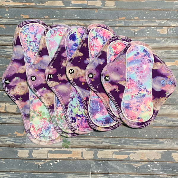 Purple Clouds Cloth Pad - Made to Order