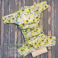Lemon Stripe Cloth Diaper - Made to Order