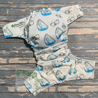 Sailboats Cloth Diaper - Made to Order