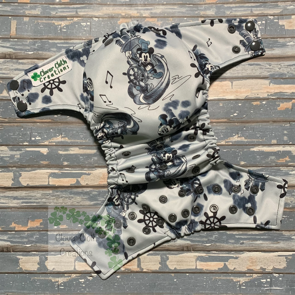 Steamboat Willie Cloth Diaper - Made to Order