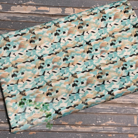 Aqua and Black Camo Cloth Diaper - Made to Order