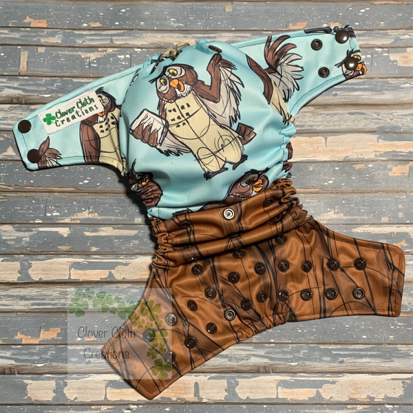 Owl Cloth Diaper - Made to Order