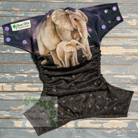 Elephants Cloth Diaper - Made to Order