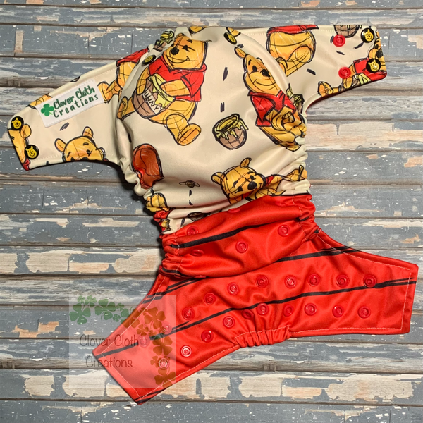 Pooh Cloth Diaper - Made to Order