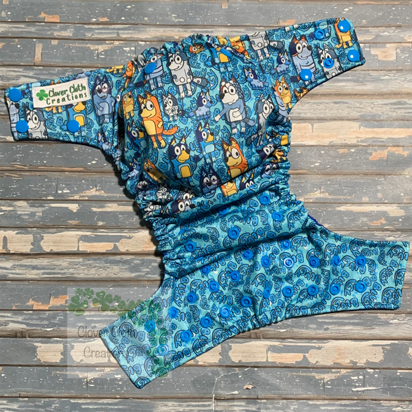 Bluey Stacked Cloth Diaper - Made to Order