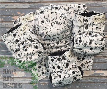 Boobies Cloth Diaper - Made to Order