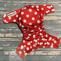 Red Polka Dots Cloth Diaper - Made to Order