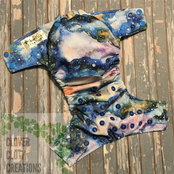 Watercolor Galaxy Cloth Diaper - Made to Order