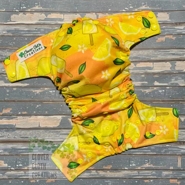 Lemon Twist Cloth Diaper - Made to Order