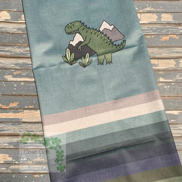 Burlap Dinosaur Cloth Diaper - Made to Order