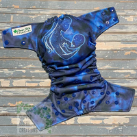 Blue Breastfeeding Galaxy Cloth Diaper - Made to Order
