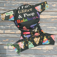 I Fart Glitter Cloth Diaper - Made to Order
